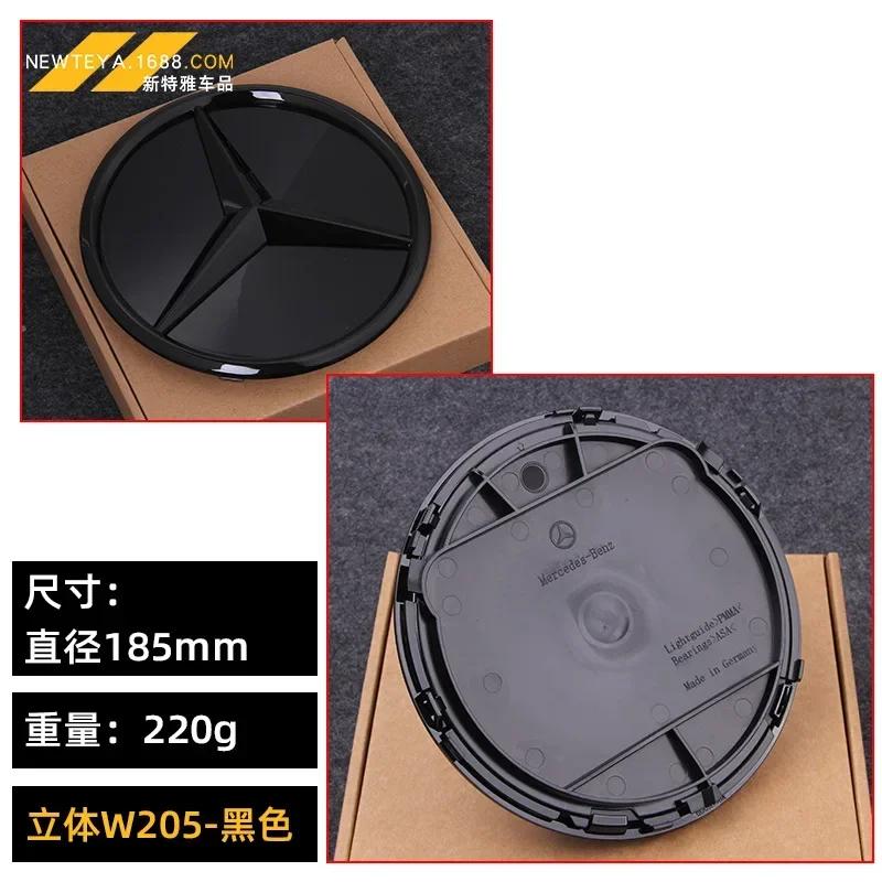 XEEUM1 2025 Hot For Benz 185mm 205mm 3D Star Logo Front Grille Mirror Badge ABS Car Emblem for Mercedes Benz W204 W205 W206 X253 W166 V