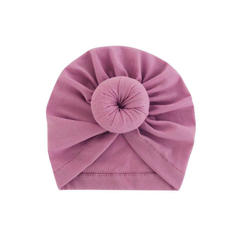 Infant Turban Baby Hat Solid Cotton Headwraps for Newborn Baby Girl Boy Cap Kids Donut Knot Beanies Bonnet Hair Accessories