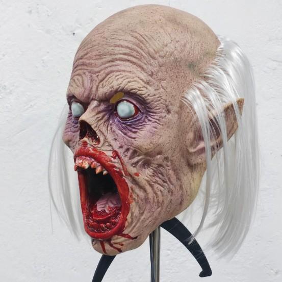 Halloween costume headgear, Journey to the West costume, horror mask, white-haired old man zombie headgear, vampire mask