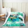 GUOYU Blanket Japanese Style Soft Warm BlanketRainbow Butterfly Throw BlanketCherry Blossoms Fleece BlanketInk Painting Style Fuzzy Blanket
