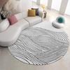 Modern Style Rugs for Bedroom Light Luxury Living Room Decoration Round Carpet Thick Plush Lounge Floor Mat Home Fluffy Soft Rug