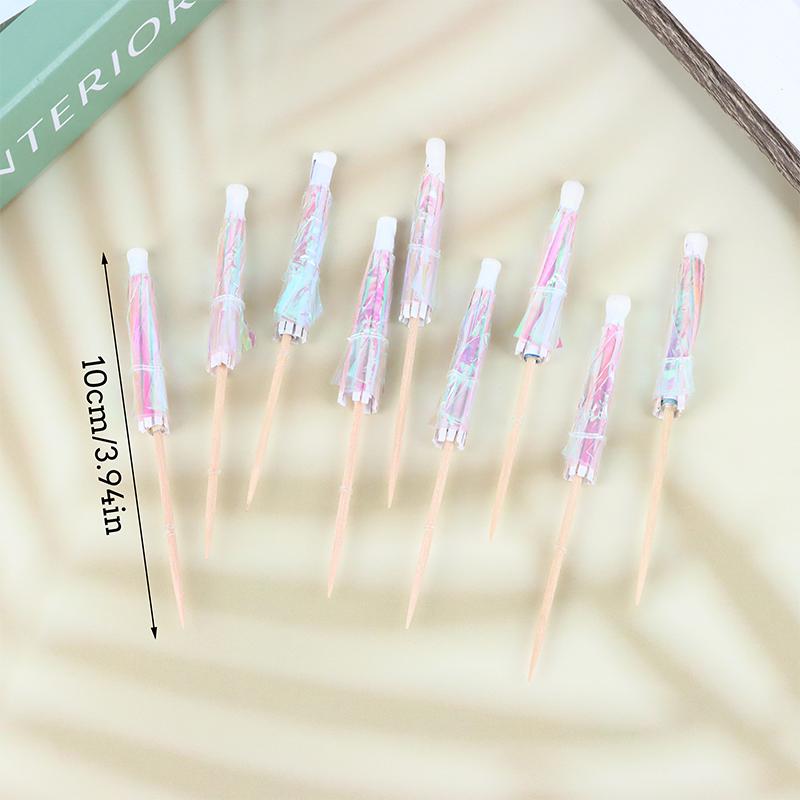 10 шт. зубочисток, зонтики для коктейлей, палочки для напитков, палочки для декора вечеринок