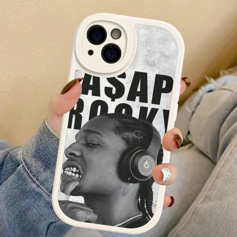 Hip Hop Rapper Asap-Rocky Phone Case For IPhone 16 15 14 13 12 11 Pro Max Plus Leather Soft Cover