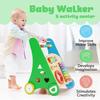 Trotteur en Bois GINGER HOME avec Activités, Xylophone et Trieur de Formes, 35,1x31,3x46 cm