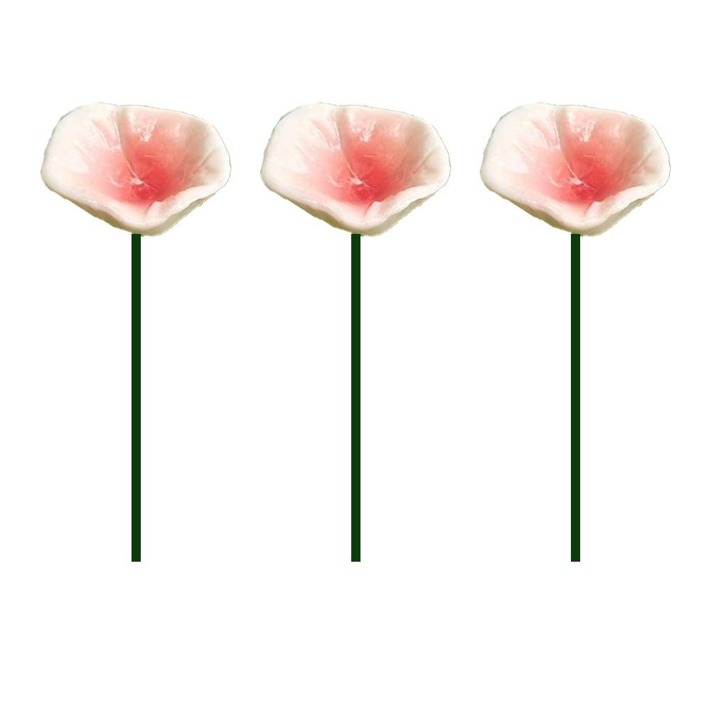 3pcs Flower Shape Bee Butterfly Water Dispenser Ceramic Bee Watering Station  Outdoor Use