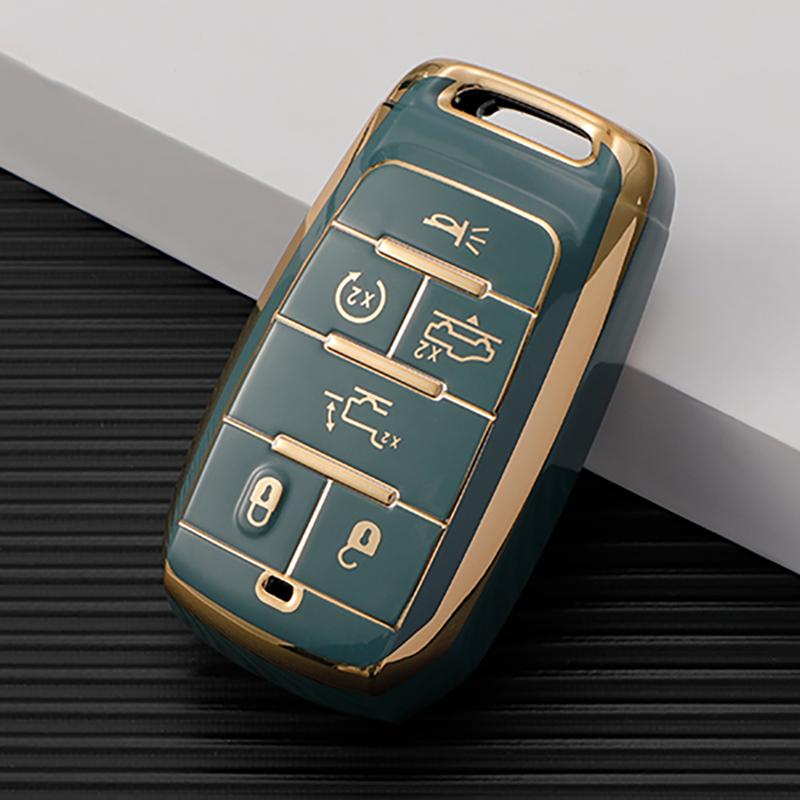 6 Buttons Tpu Car Key Case Cover for Jeep Renegade Grand Cherokee Dodge Charger Ram 1500 2500 3000 Challenger Chrysler Journey