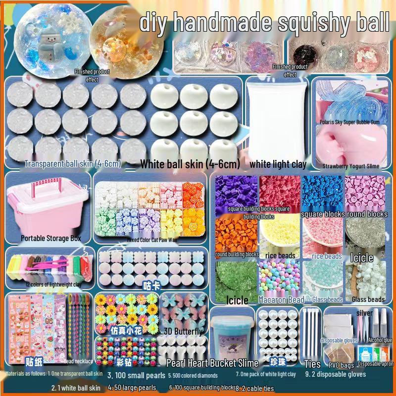 DIY Handmade Knead Ball Kit: Popular Slow Rebound Stress Relief Toy for Kids