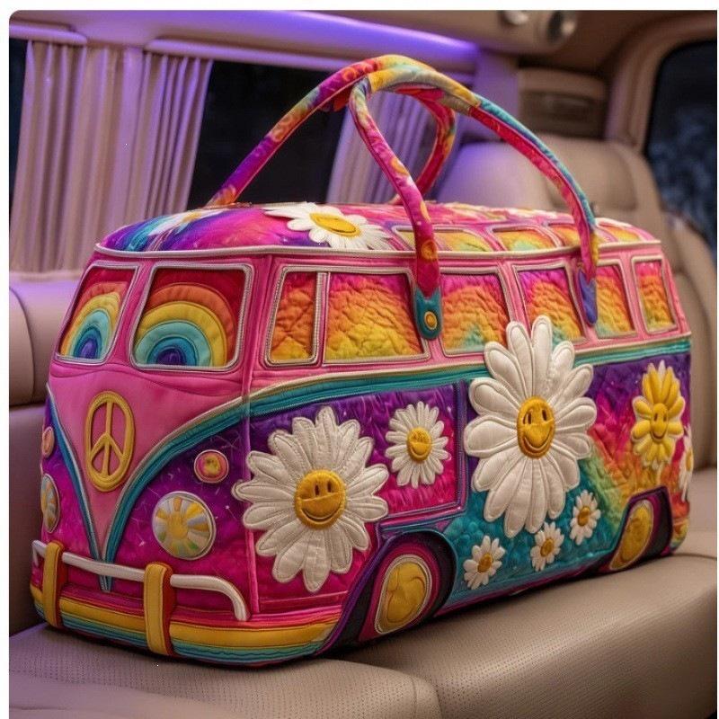 3D Ретро сумка-баул VW Bus для путешествий и спортзала: Мода для коротких дистанций