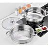 Stainless Steel Vegetable Steamer Pan Set Transparent Double Boilers Steaming Cookware  Dumpling