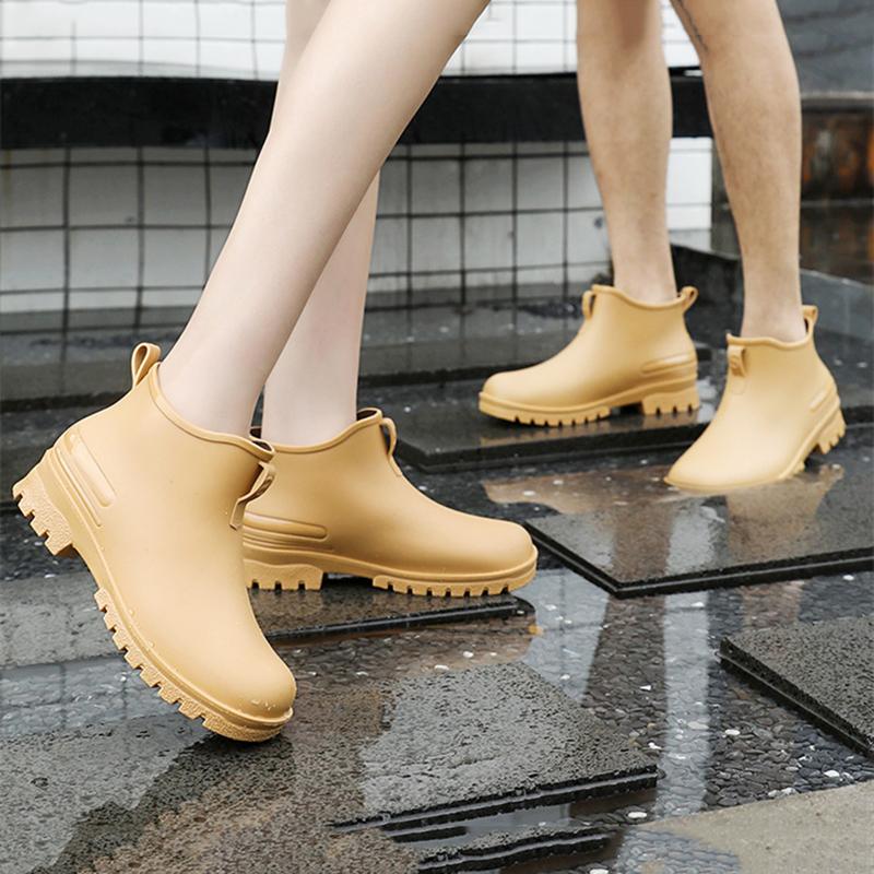 Fashion Summer New Women's Fashion Slip-on Sleeve Waterproof Outdoor Leisure All-match Non-slip Womens Rain Boots Water Shoes Size 36-41