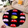 Круглый ковер Pac-Man Arcade Pattern Мягкий ковер Противоскользящий коврик для пола для декора игровой комнаты