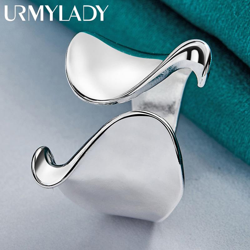 Гладкое кольцо из стерлингового серебра 925 пробы с подвесками MR169