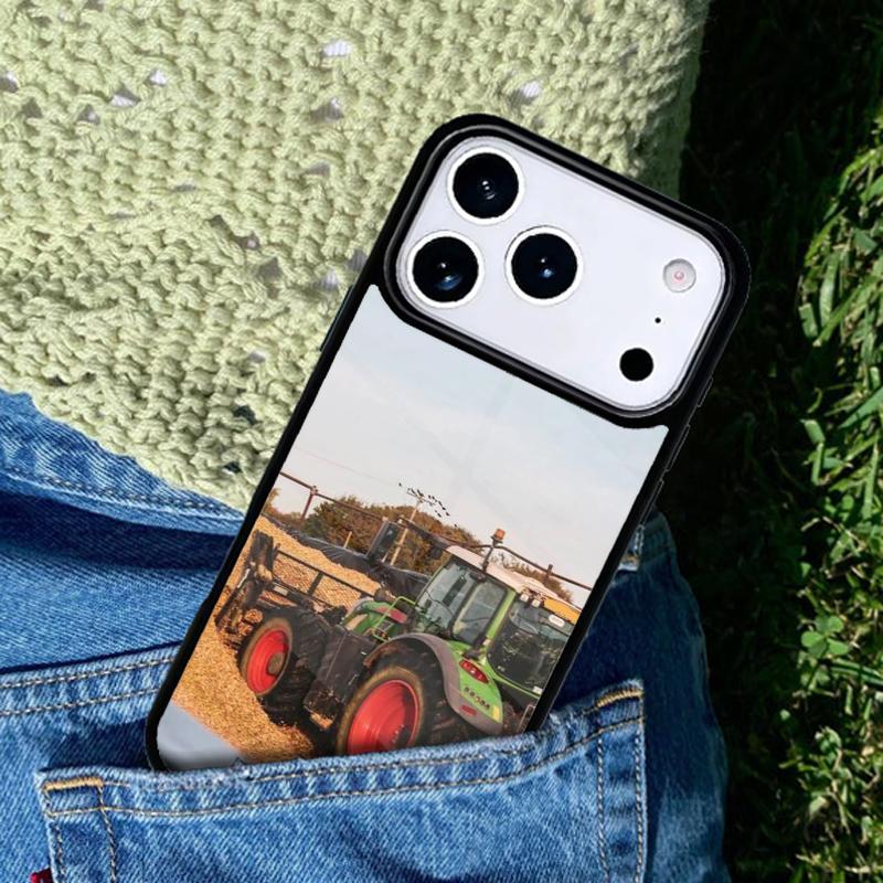 Red Tractors Car Phone Case For iPhone 17 AIR 16 Pro Max 15 14 Pro 11 12 13 Shockproof Silicone Cover