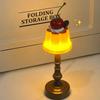 Retro Pudding Night Light, Desktop Decor light, Bedroom LED Table Lamp With Battery, Bedside Sleep Light, Suitable For Gift
