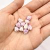 10PCS 7*9mm Colorful Coral Shell Powder Pressed Flower Small Flower Bud Small Rose Loose Beads  DIY Pendant Earring Jewelry Making