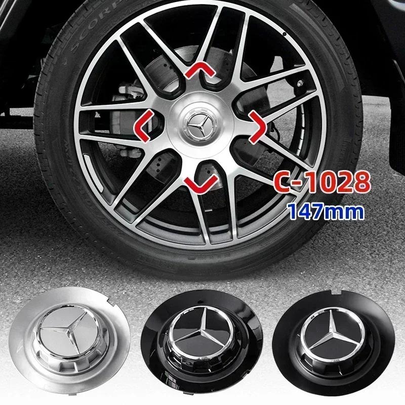 New W201 W220 Hot 2025 For AMG Car For Mercedes benz AMG 4PCS 147mm C-1028 17028 Car Wheel Center Hub Cover Cap Badge Logo For M ZF1