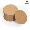 50Pcs Round Cardboard Earring Display Cards Blank Kraft Paper Jewelry Hanging Tags For Earring Ear Studs Selling Packaging