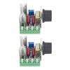2PCS 2000W 220V AC SCR Регулятор напряжения Регулируемый модуль управления скоростью двигателя Ручка потенциометра