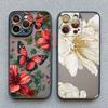 Винтажный Цветочный Чехол Для Телефона Для iPhone 12 11 13 Pro Max Mini 16 15 14 Pro Max X XR XS 8 7 14 15 Plus SE Бабочка Растение Задняя Крышка