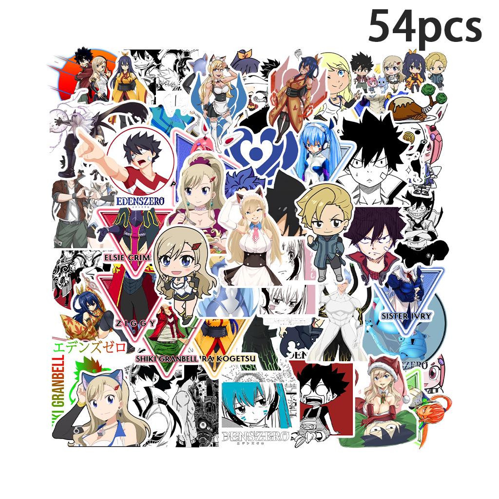 54 Japanese Anime Series Waterproof Decorative Stickers for Journals, Phones, Water Bottles, and Notebooks