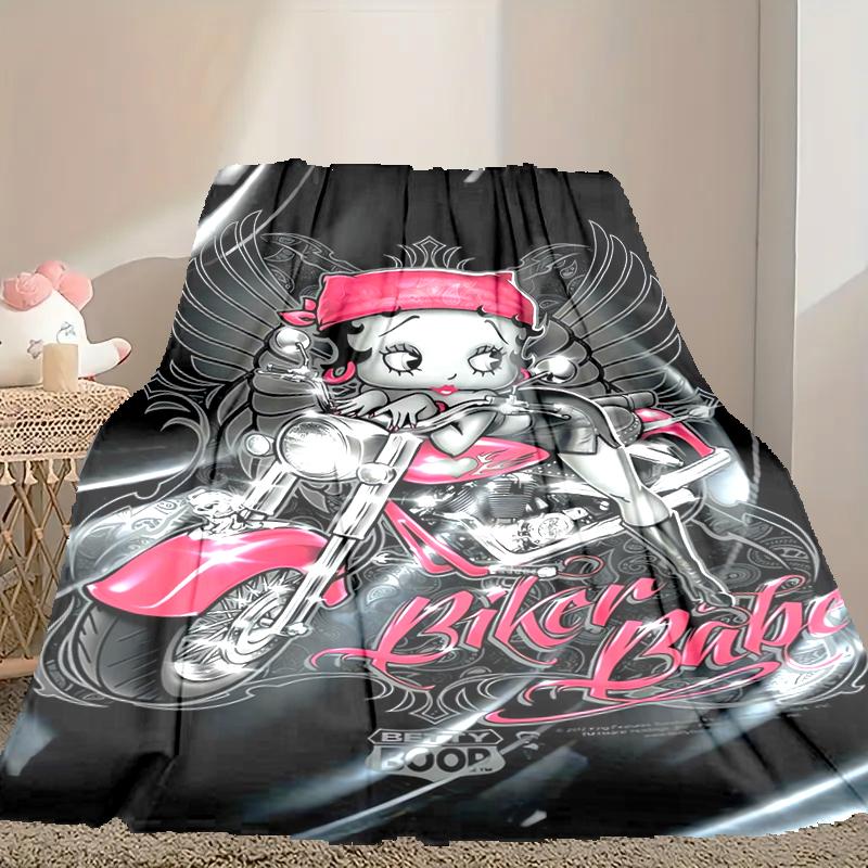 [Betty Boop Blanket] Creative Blanket for Women Men Family Friend on Birthday Mothers Fathers Day Valentines Day
