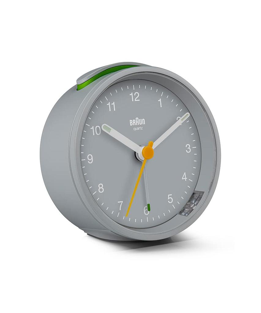 Table Clock Alarm Clock Gray BC12G Analog Alarm Clock Genuine Import Product Table Clock BRAUN/Brown
