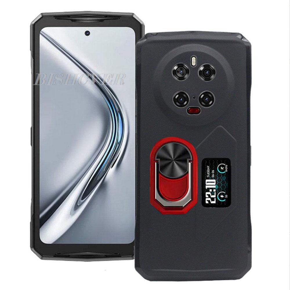 Luxury Shockproof Ring Holder For Doogee V40 Pro V40Pro 6.78" 2024 DoogeeV40Pro Case Soft Silicone TPU Protective Holder Cover