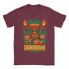 Retro Tiki Mask Tropical Fire Vibes Unisexs T Shirt  Creative Tees Short Sleeve Crewneck TShirts Cotton Printed Clothing