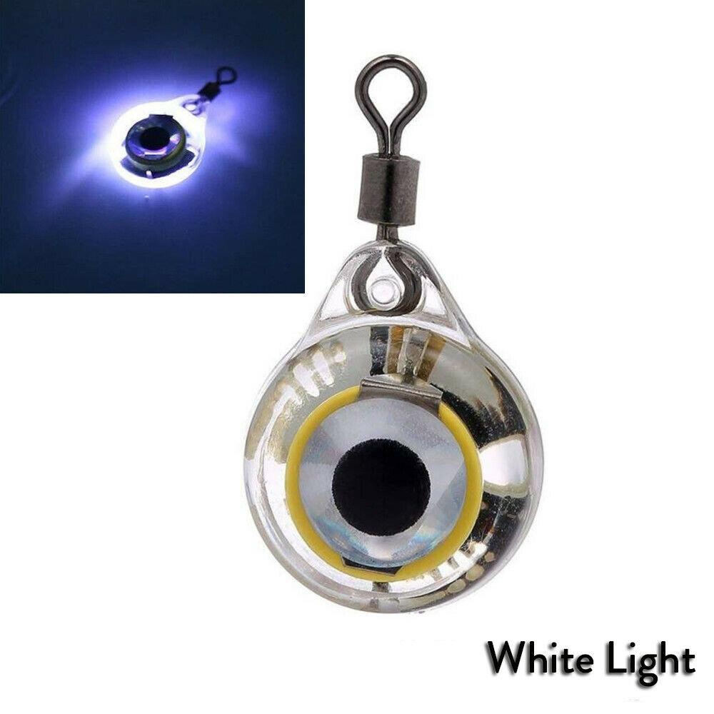 10pcs Mini Fishing Lure Light LED Deep Drop Underwater Eye Shape Fishing Squid Fishing Bait Luminous Lure for Attracting Fish