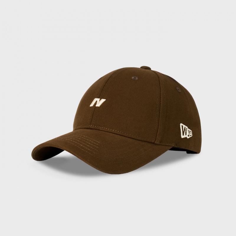 Embroidery N Letter Hardtop Baseball Hat For Men And Women Outdoor Versatile Big Head Circumference Showing Face Small Peaked Cap