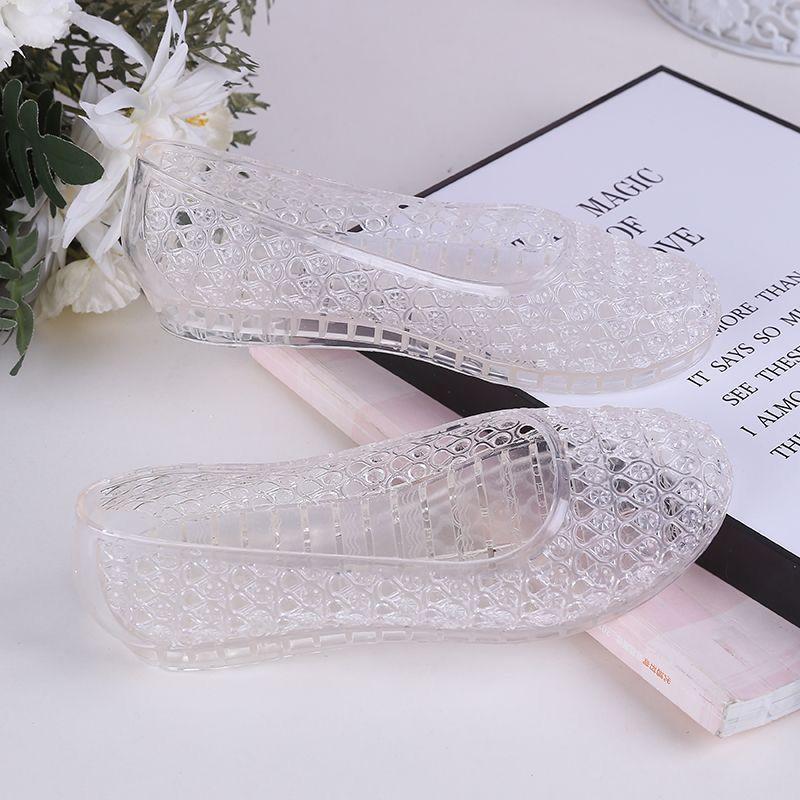 Сандалии для женщин модные универсальные нескользящие износостойкие желе прозрачные удобные для ношения на улице летом