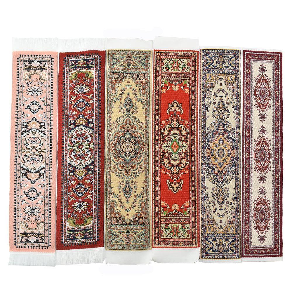 Turkish Style Miniature Woven Rug 1:12 Scale Doll House Tableflag Mini Floor Coverings Dollhouse