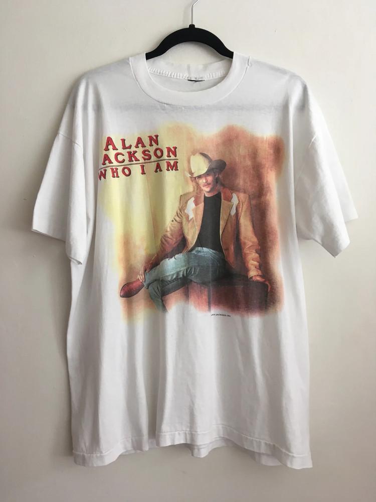 Vintage Alan Jackson - Who I Am Black Men All Size TT070 Unisex T-Shirt