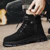 Fashion PARZIVAL 2024 Autumn NewMen Boots Men Casual Breathable Motorcycle Boots High-Top Platform Korean Style All-Match Worker Boot