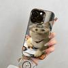 Забавный чехол для телефона с кошкой Чехол для телефона для iPhone 17,16,15,14,13,12,11 Plus,Pro Max,XS,Цветной Посеребренная Внутренняя крышка