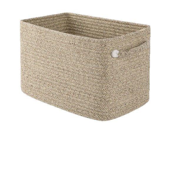 Очень большая плетёная хлопковая корзина для хранения - Складная корзина для белья для ежедневного использования