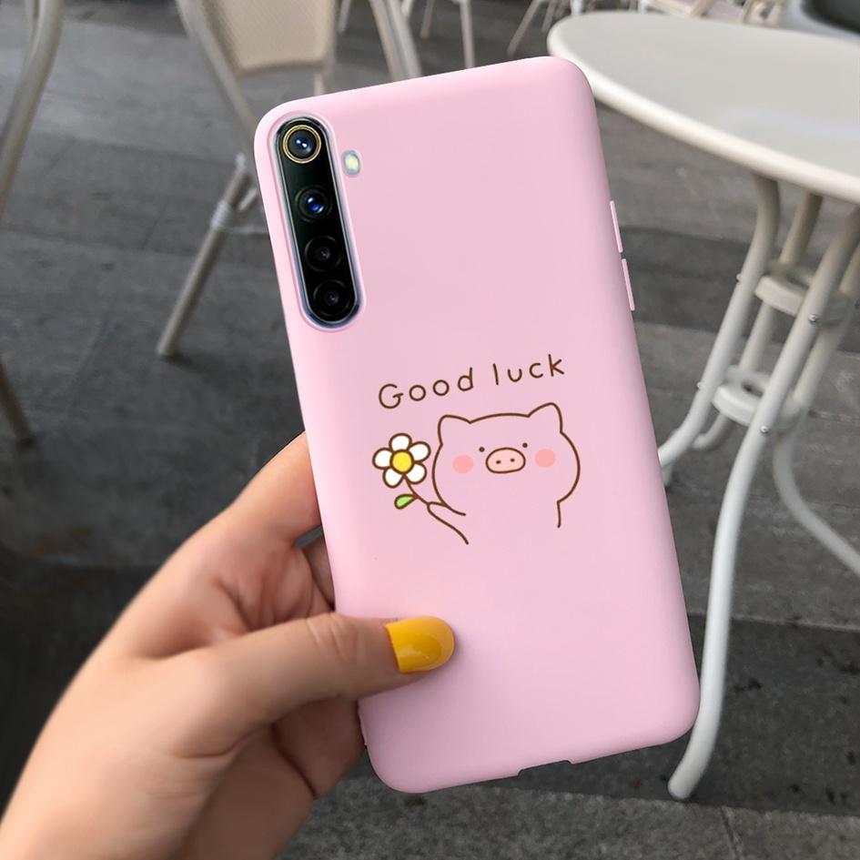 Для Realme 6 6 Pro Чехол Милые Узоры Молочной Коровы и Цветов Мягкая Задняя Крышка Для OPPO Realme 6 6S 6Pro RMX2061 Coque Funda Realme6 Capa