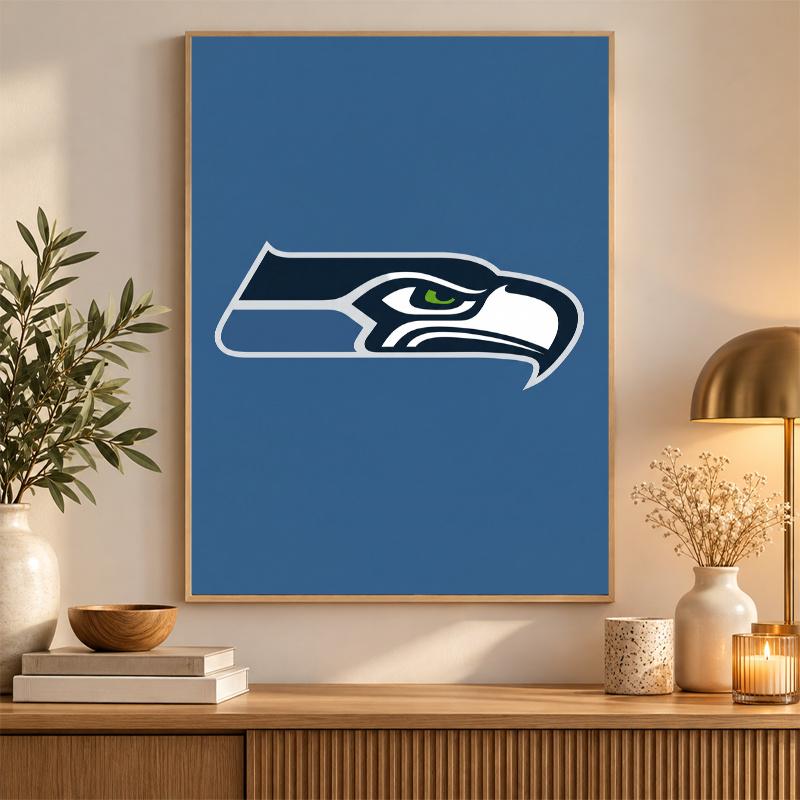 Seattle Seahawks Diamond Painting Kit 5D Full Drill DIY Diamond Mosaic Wall Art Home Decor
