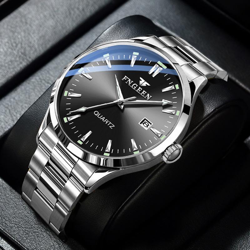Watches Men's Quartz Watch Business Waterproof Watch Casual Stainless Steel Calendar Luminous Watch Ultra-thin Wristwatch