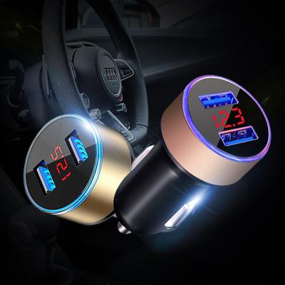 Автомобильное зарядное устройство с функцией быстрой зарядки Usb, дисплей напряжения, разветвитель, гнездо прикуривателя, зарядное устройство Qc 3.0, аксессуары для двух автомобильных адаптеров