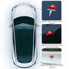 Suitable for most car models 3D Waterproof Christmas Santa Hat Stickers for Tesla Personalized Creative Car Logo