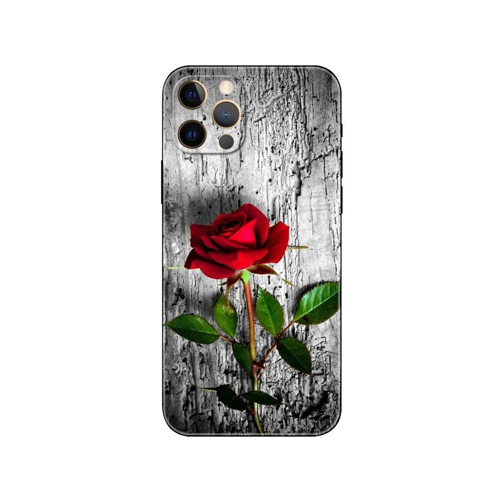 Чехол для телефона с розой для iPhone Samsung Galaxy Redmi Xiaomi Oppo OnePlus Note SA 7 8 9 10 11 12 13 14 20 21 22 23 53 54 Pro Max Plus Ultra TPU Soft
