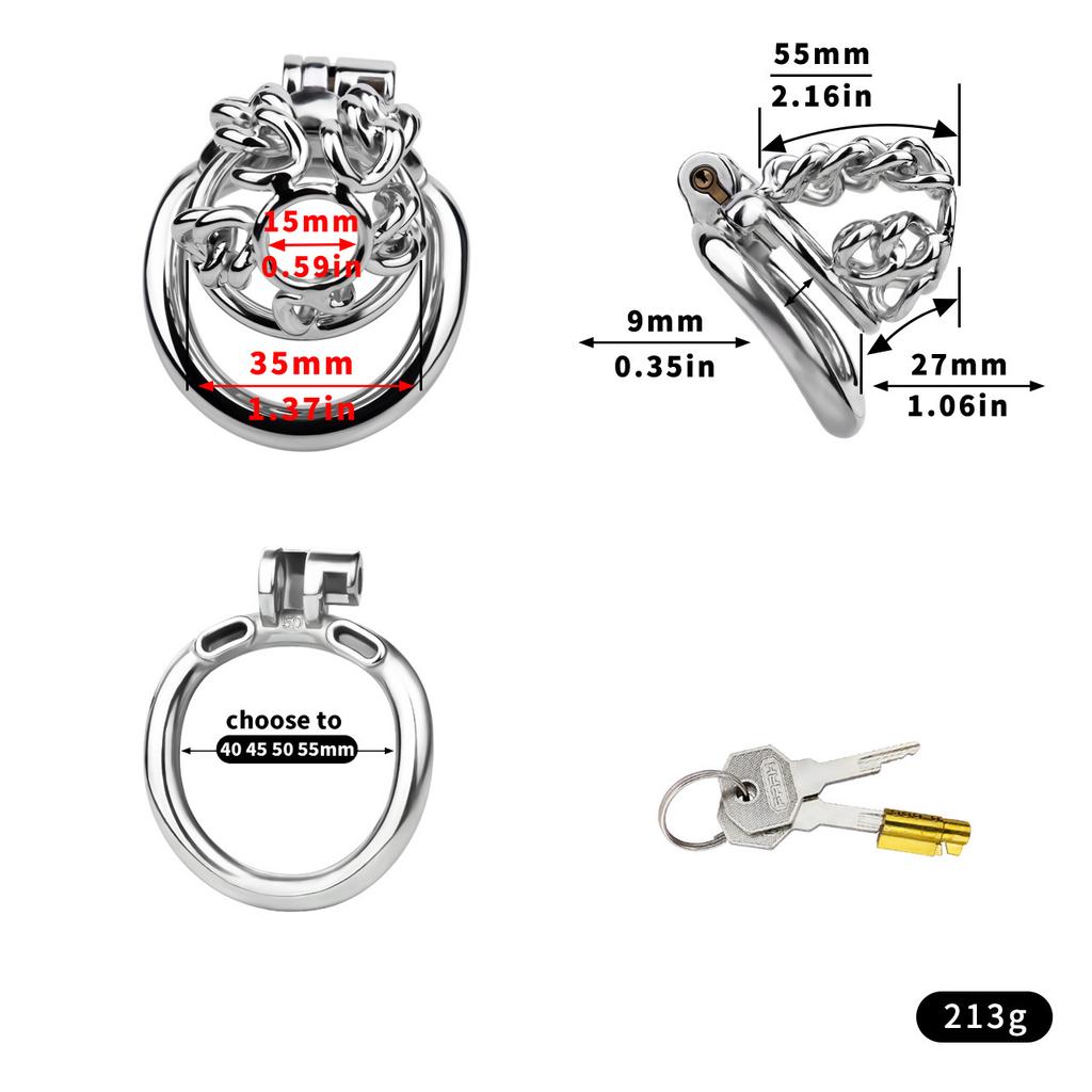 Замок целомудрия из нержавеющей стали, металлический замок целомудрия, клетка для пениса, целомудрие, гей-секс-игрушки, кольцо для члена, уретральное целомудрие, БДСМ