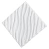 3D Wall Panels 12-Pack 19.7x19.7'' PVC 32 Sq.Ft Coverage Wave Matte White