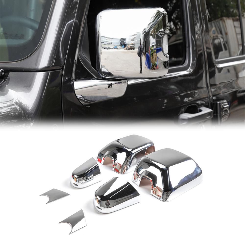 Автомобильное зеркало заднего вида, основа, декоративная крышка, наклейки, рамка для Jeep Wrangler JL Gladiator JT 2018-2023, экстерьер