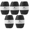 Raw Wool Paper Extra 30g Made In Black Yarn, Thick, (approx. 77m), 100% Paper, Japan, 5-Ball Set, 13.