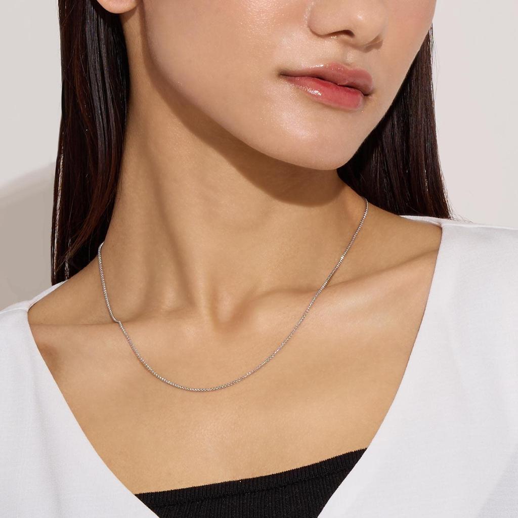 Platinum Chain Necklace Pt850 Mulberry Width Maximum 45cm Length Adjustable [Lara Christie] 1.4mm Approx. 3.8g Lc97-0039