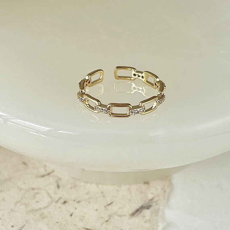 Циркониевая цепочка кольцо с открывающимся сердцем женское нишевое ретро личность простое универсальное темпераментное кольцо на палец популярное повседневное изящное минималистичное кольцо