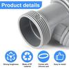 Y-Shaped Pipe Adapter Female To Male Thread Connector Universal 45mm Internal Thread 46mm External Outlet Pipe Joint
