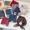 55 Маленький шелковый платок с цветочным принтом: Корейский модный головной платок Весна/Лето, Декоративная повязка на голову, Платок-бандана с узором пейсли